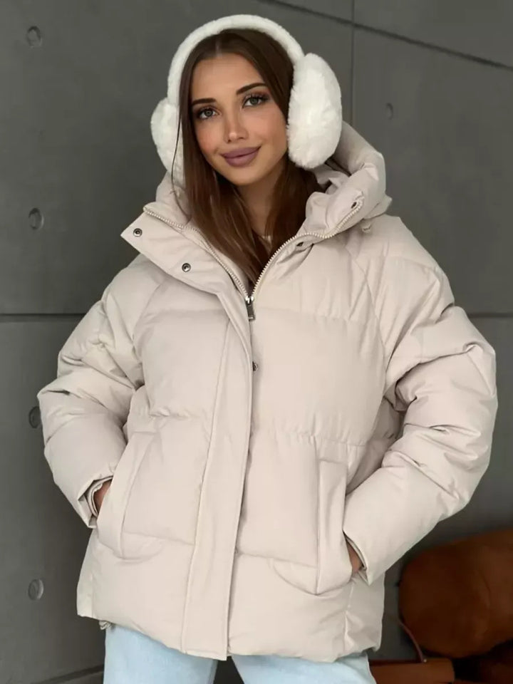 Damen Modische Oversized Daunenjacke