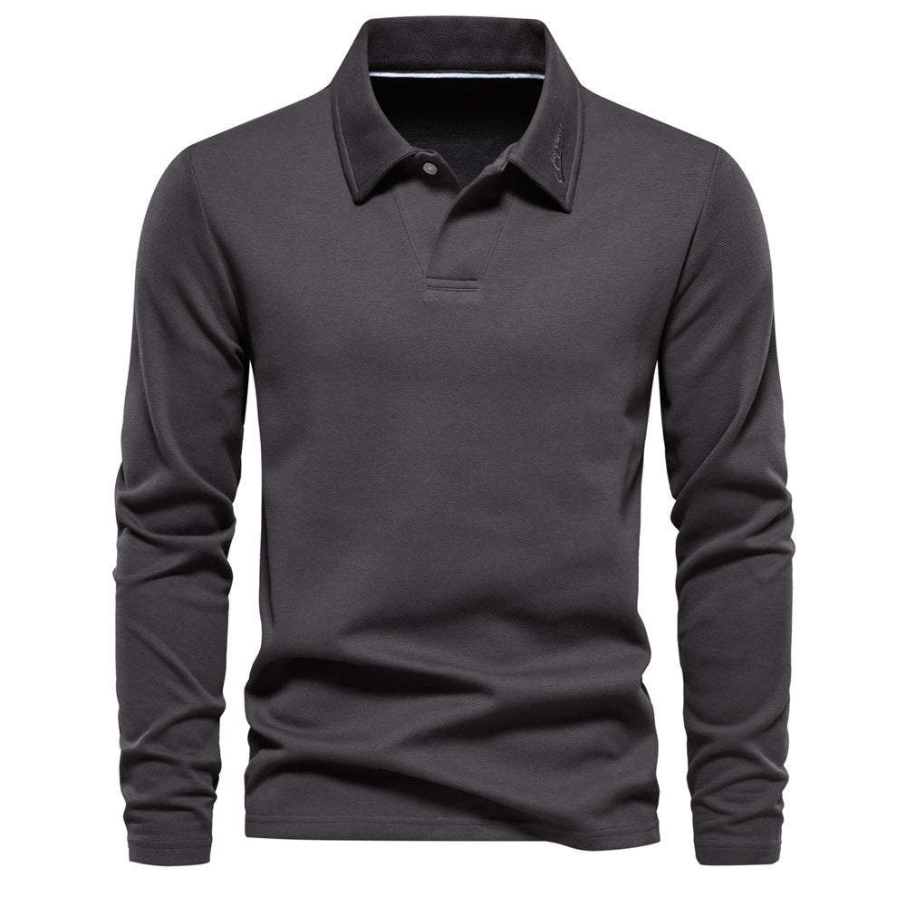 Herren langärmliges Polo-Shirt mit eleganter Knopfleiste und sportlichem Schnitt Echoarchiv