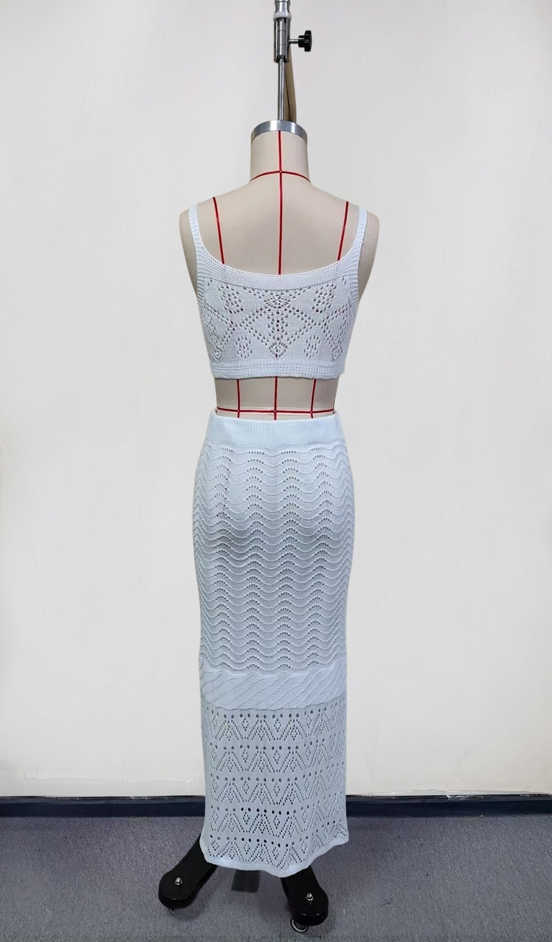 Damen Stricktop und Rock Set Echo Archiv