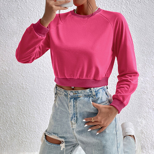 Damen Sportlicher Cropped Pullover Echo Archiv