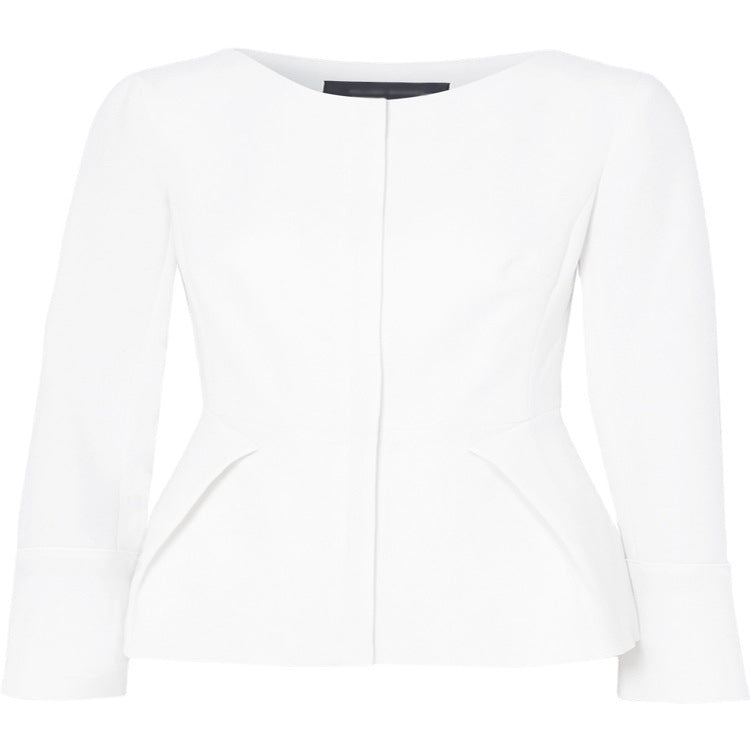 Damen Taillierter Peplum‑Blazer mit verdeckter Front Echoarchiv