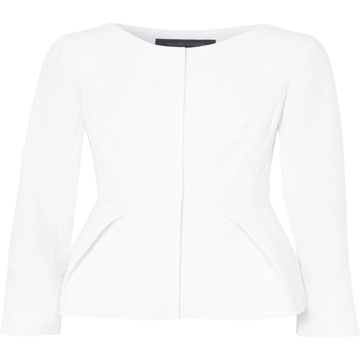 Damen Taillierter Peplum‑Blazer mit verdeckter Front Echoarchiv