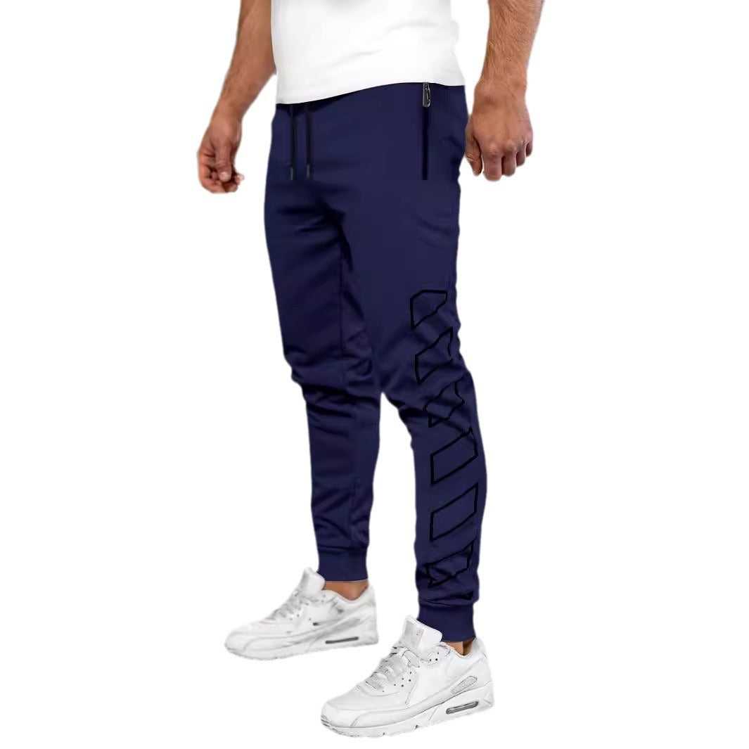 Herren Sportliche Slim-Fit Jogginghose mit seitlichem Reißverschluss Echoarchiv