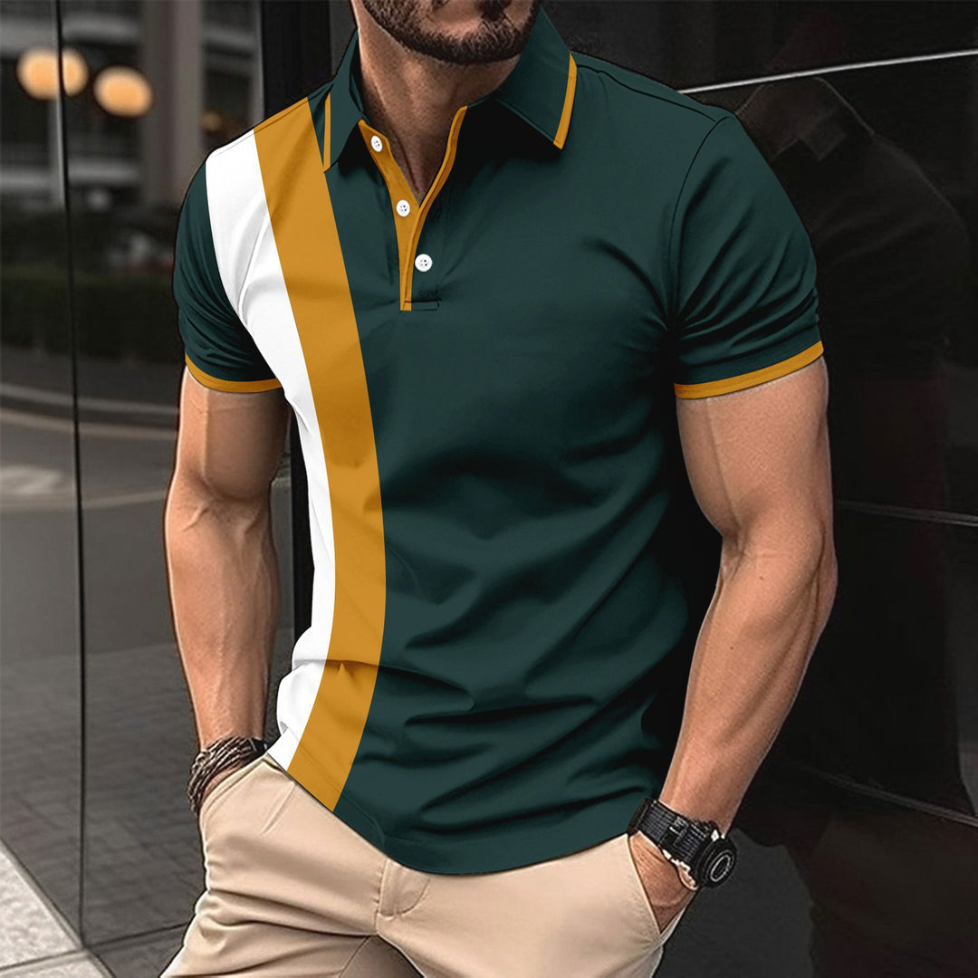 Herren Sportliches Poloshirt mit modernem Schnitt und Kontrastdetails Echoarchiv