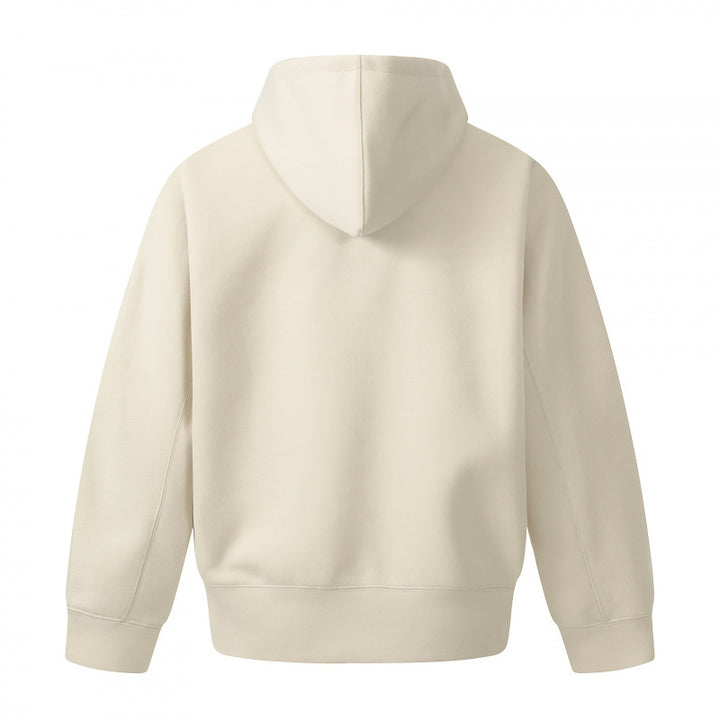 Herren Boxy-Kapuzenpullover mit halbem Reißverschluss, verstärkter Blende und cleanem Minimaldesign Echo Archiv