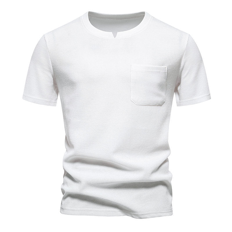 Herren Kurzarmshirt mit modernem Strukturmuster Echoarchiv
