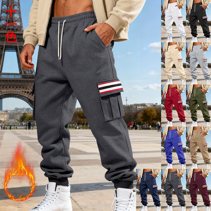 Herren Cargo-Joggerhose mit aufgesetzten Klappentaschen und elastischem Bündchen – Bravaro