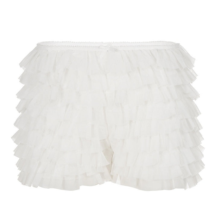 Damen Rüschen-Shorts mit elastischem Bund und verspieltem Design Echo Archiv