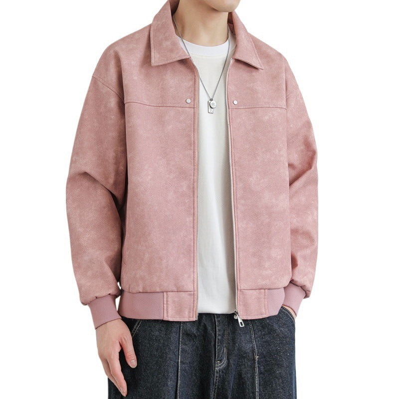 Herren Modische und bequeme Wildlederjacke Echoarchiv