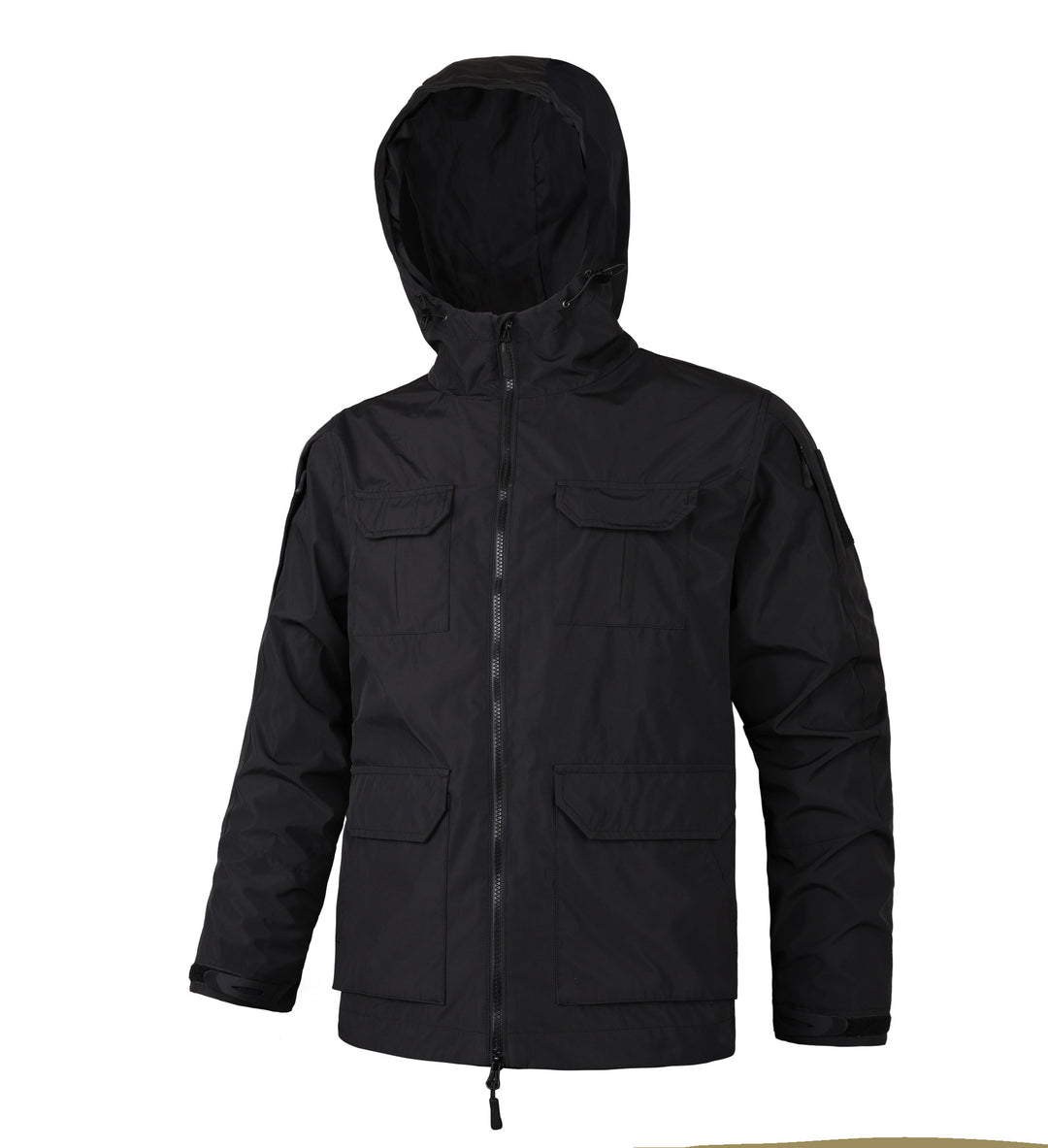 Herren  Kapuzen wasserabweisende Feldjacke mit mehreren Taschen mit Klappe und verstellbarem Zugkordel Echo Archiv