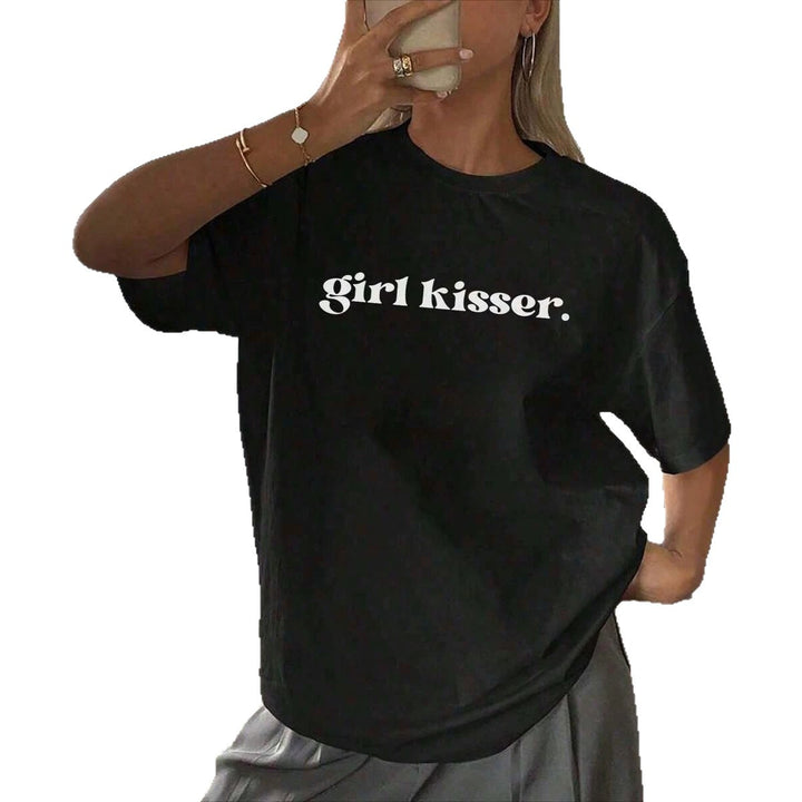 Damen Oversized T-Shirt mit kreativem Schriftzug Echo Archiv