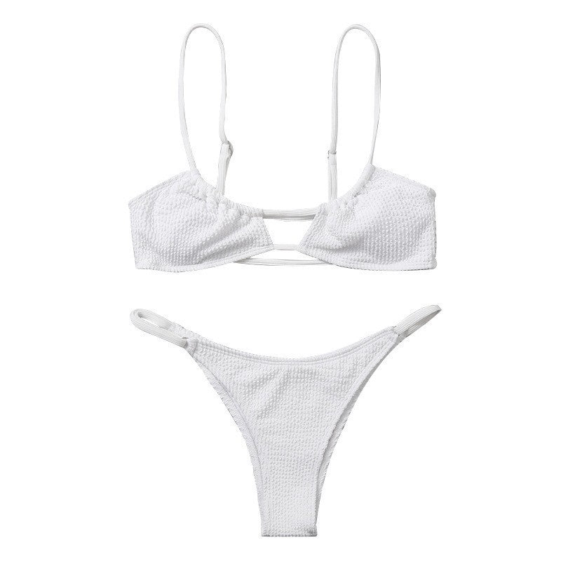 Damen Bikiniset mit trendiger Rippstruktur und verstellbaren Trägern Echo Archiv