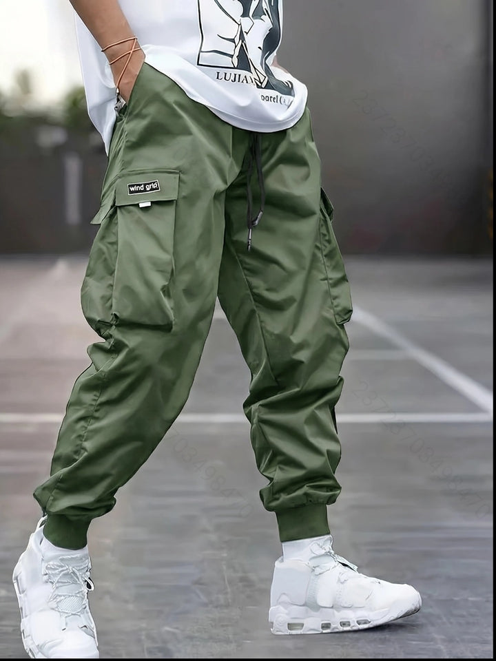 Herren Tapered Cargo-Joggerhose mit elastischem Tunnelzug, verstärkten Klappentaschen & gerippten Knöchelbündchen Echo Archiv