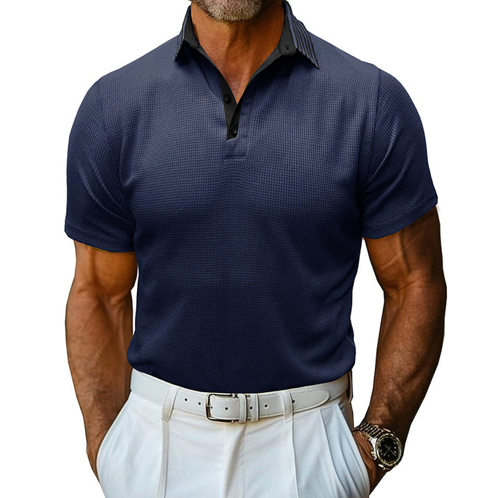 Herren Polohemd mit strukturiertem Design und modernem Kragen Echoarchiv