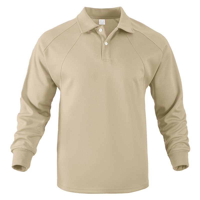 Herren Polo-Sweatshirt mit Raglanärmeln, Halbknopfleiste und Rippbündchen Echoarchiv