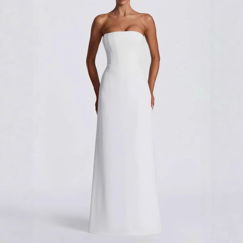 Damen Elegantes Hochzeitskleid mit schulterfreiem Design und Spitzenärmeln Echo Archiv