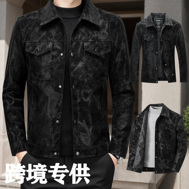 Herren Lässige Wildlederjacke Echo Archiv