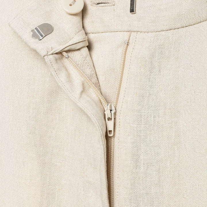 Damen Leichtweite Leinenoptik-Hose mit Bügelfalte und hoher Taille Echo Archiv