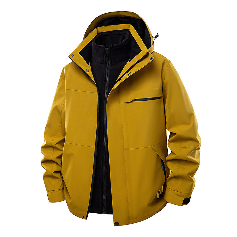 Herren Wasserdichte Outdoor-Jacke mit verstellbarer Kapuze Echo Archiv