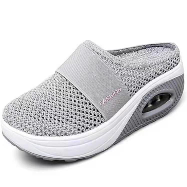 Damen Atmungsaktive Strick‑Mule mit Luftkissen‑Plateau Echo Archiv