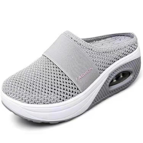 Damen Atmungsaktive Strick‑Mule mit Luftkissen‑Plateau Echo Archiv