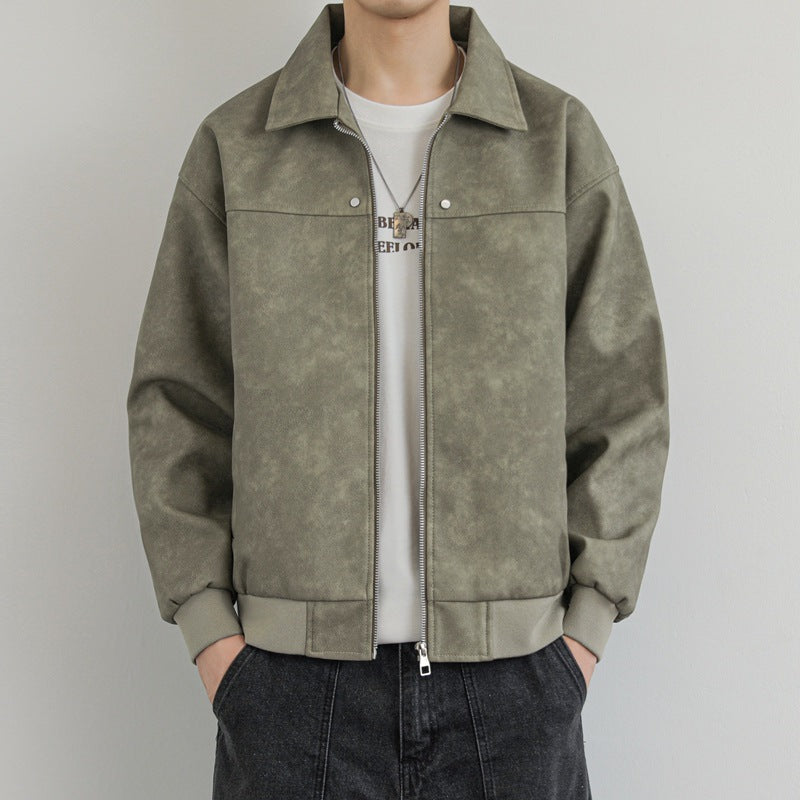 Herren Modische und bequeme Wildlederjacke Echoarchiv