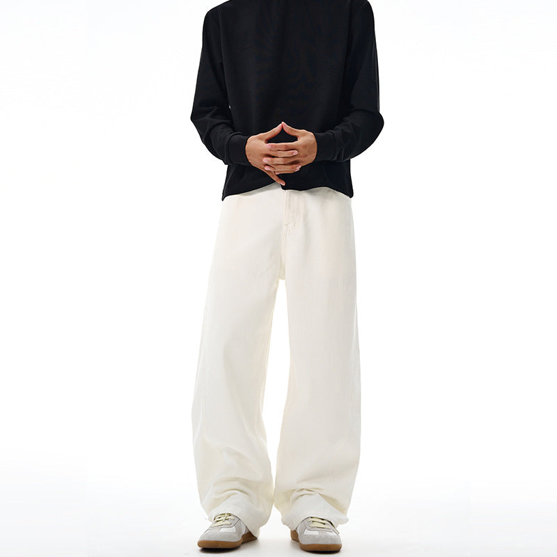 Herren Oversize-Canvas-Hose mit tiefem Schritt und fließender Weite Echo Archiv