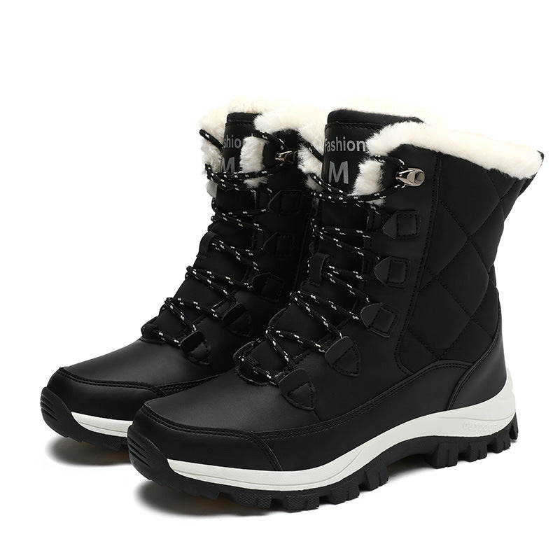 Damen Thermo-Schneestiefel mit gesteppter Isolierung, Teddyfutter und griffiger Profilsohle Echo Archiv