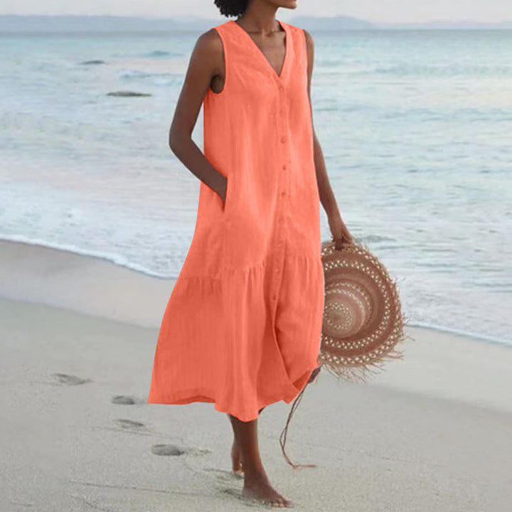 Damen Sommerliches Leinenkleid Echoarchiv
