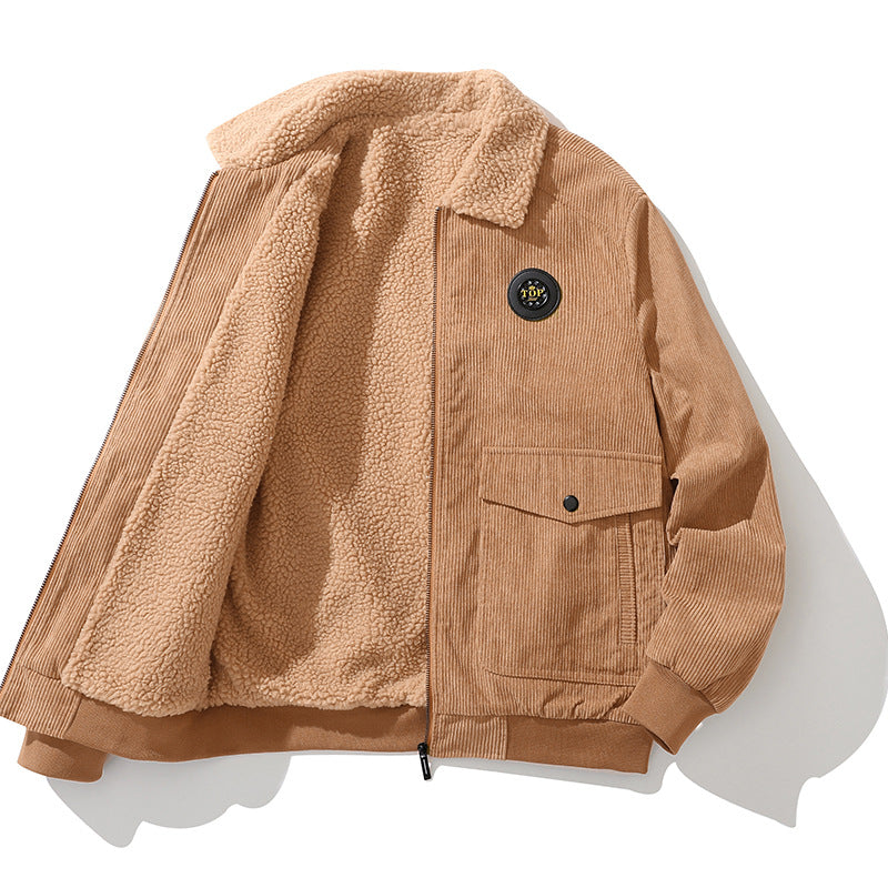 Herren stylische Übergangsjacke mit warmem Fleece-Innenfutter Echoarchiv