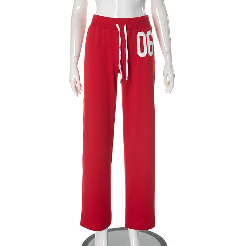 Damen lässige Sweatpants mit elastischem Bund und seitlichen Taschen Echo Archiv