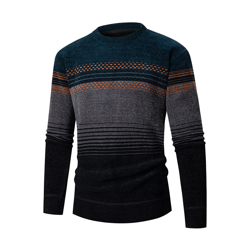 Herren modischer Pullover mit einzigartigem Strukturdesign und mehrfarbigem Muster Echoarchiv