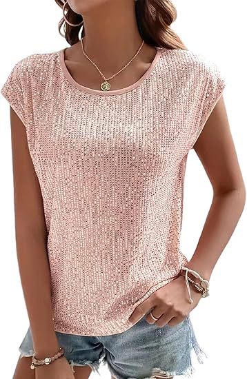 Damen Glamouröses Paillettenshirt Echoarchiv