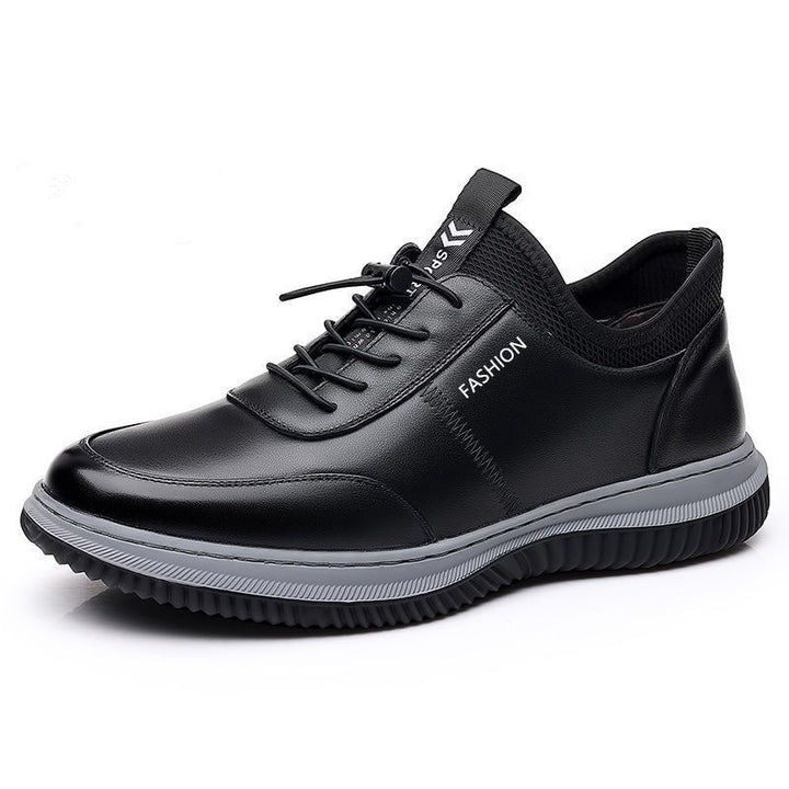 Herren Lederoptik-Sneaker mit stoßdämpfender Komfortsohle und elastischem Einstieg Echoarhiv