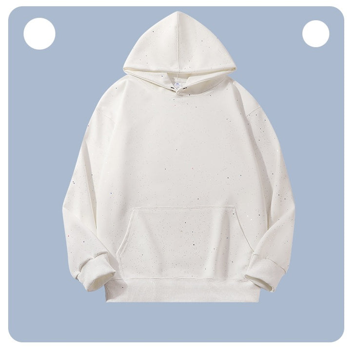 Unisex Oversize-Kapuzenpullover aus French-Terry mit Kängurutasche & dezenter Sprenkeloptik Echoarchiv