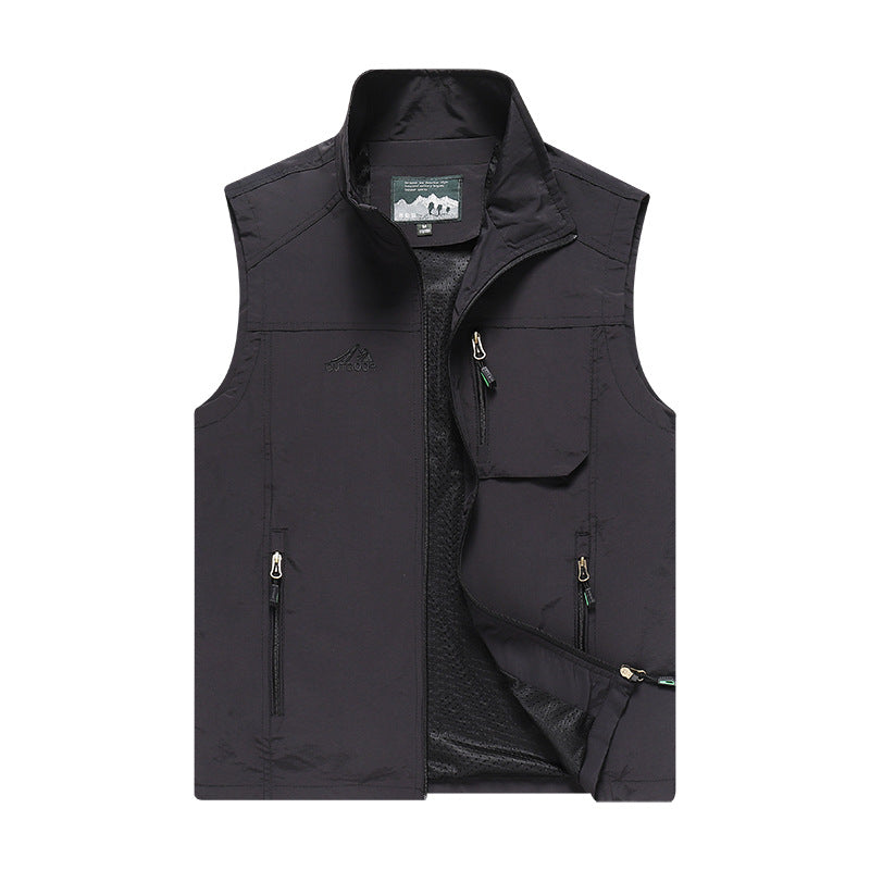 Herren Leichte Multifunktions-Softshellweste mit atmungsaktivem Mesh-Innenfutter und Reißverschlusstaschen – Marzano