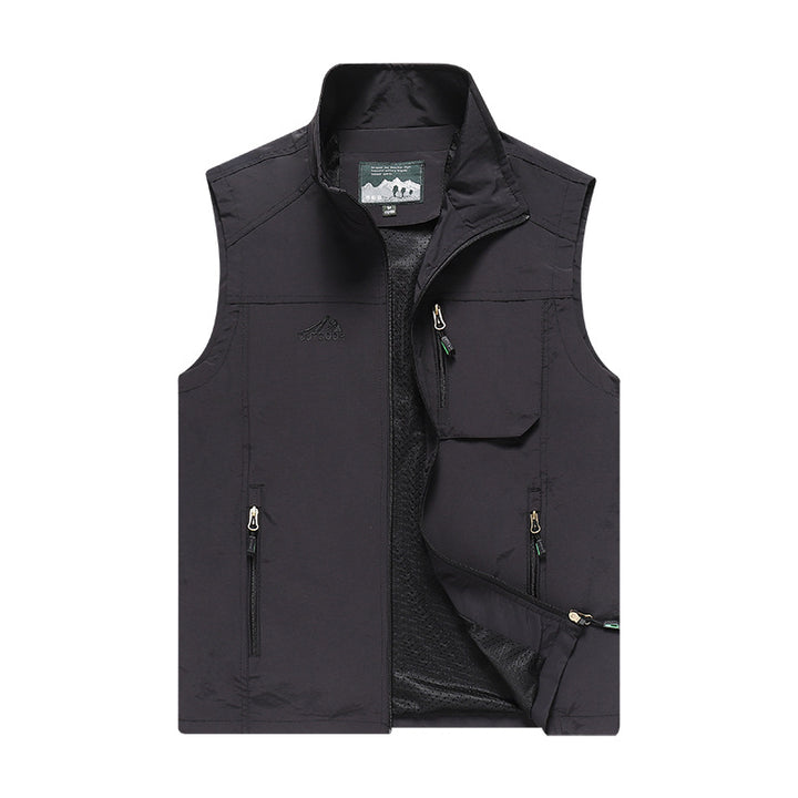 Herren Leichte Multifunktions-Softshellweste mit atmungsaktivem Mesh-Innenfutter und Reißverschlusstaschen – Marzano