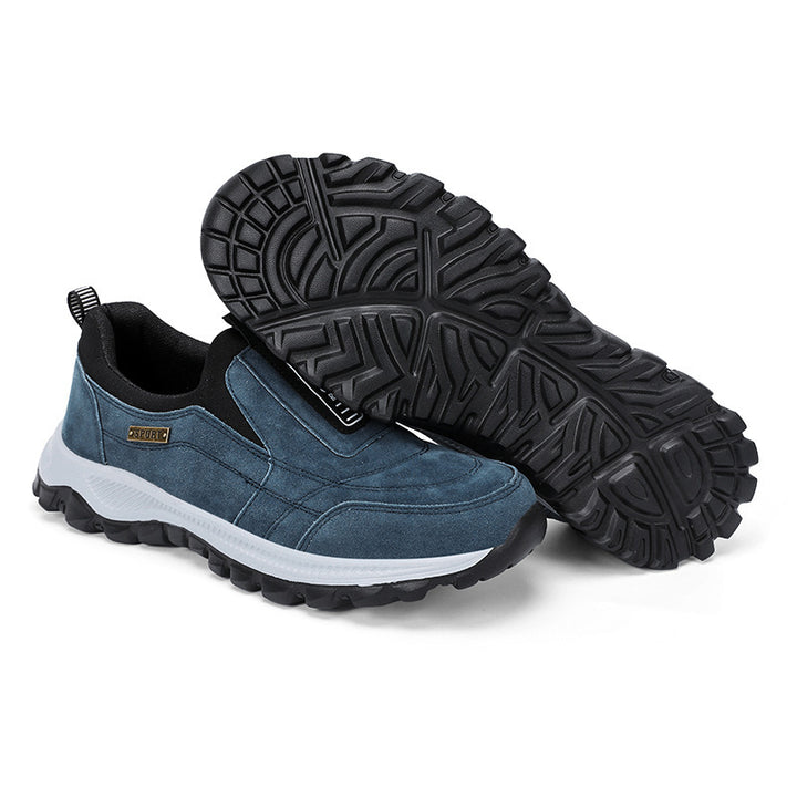 Herren Slipper-Sneaker aus Veloursleder-Optik mit rutschfester Profilsohle Echoarchiv