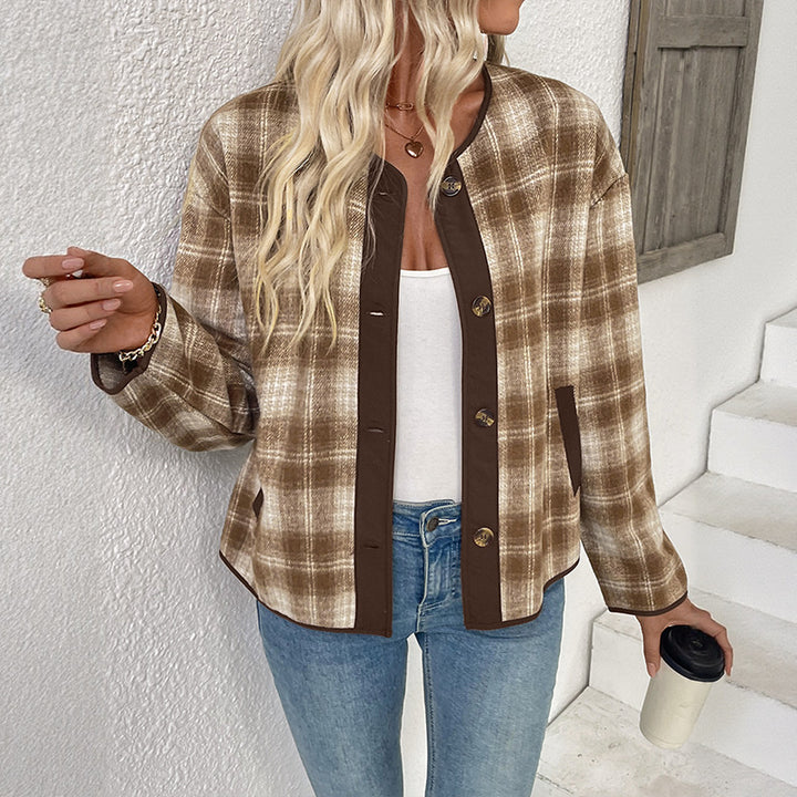 Damen Fleecejacke im karomuster Echo Archiv