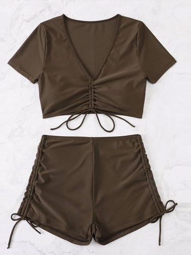 Damen Crop-Top Badeanzug-Set mit verstellbarem Design Echo Archiv