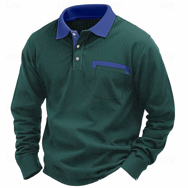 Herren Poloshirt mit strukturiertem Stoff und eleganter Kante Echoarchiv