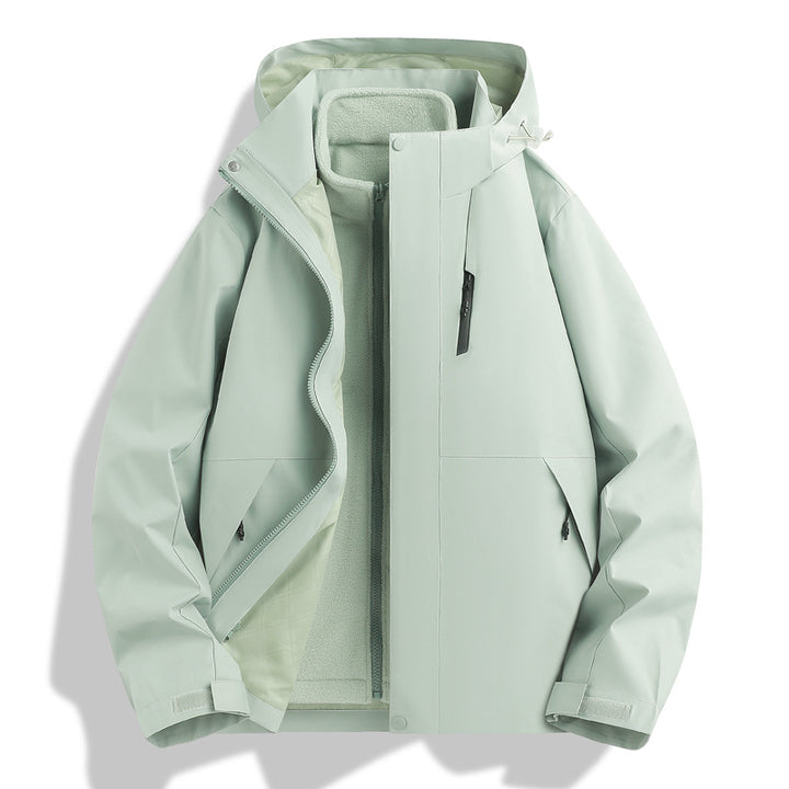 Herren Wetterfeste Outdoorjacke mit isolierendem Innenfutter und verstellbarem Kapuzenzug Echoarchiv