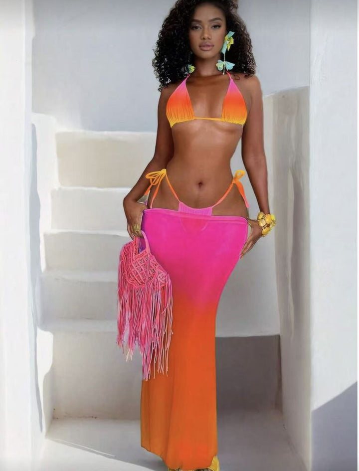 Damen Bandeau Bikini und Maxirock Set Echo Archiv