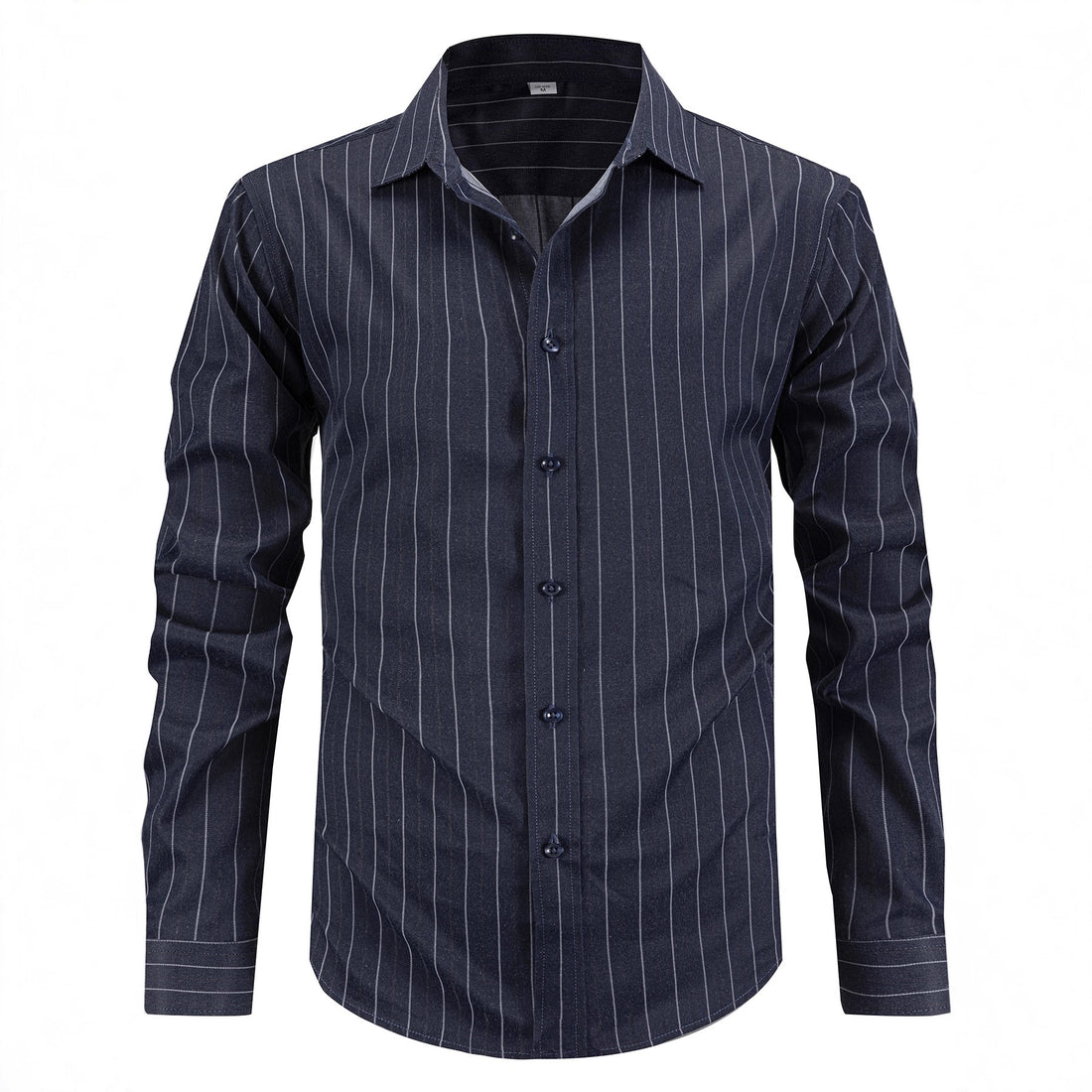 Herren gestreiftes Langarmhemd mit modernem Schnitt – Arvello