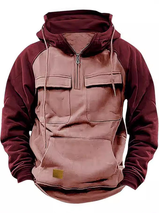 Herren Kapuzenpullover mit funktionalen Taschen und sportlichem Schnitt Echoarchiv