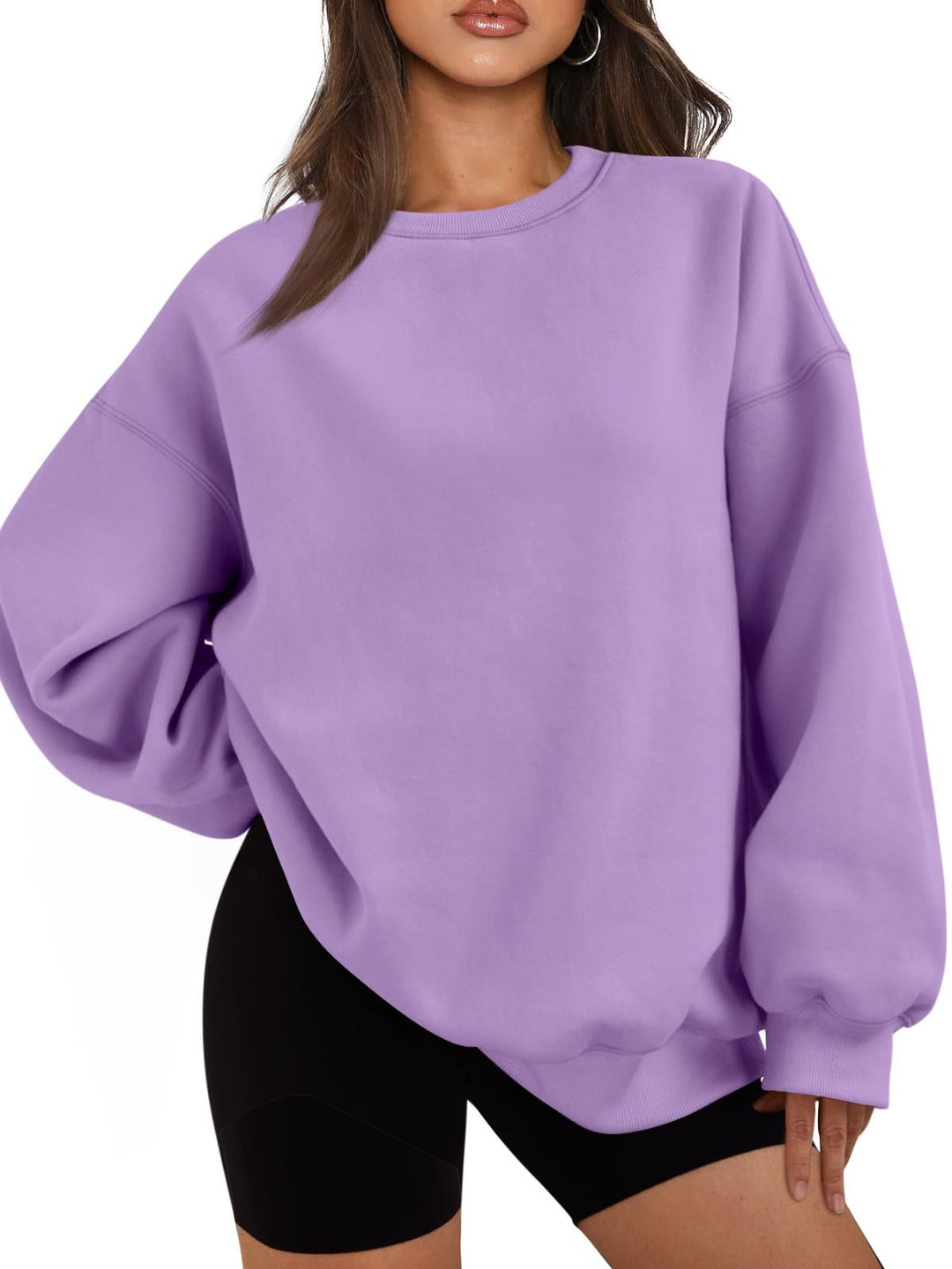 Damen nan Boxy-Crewneck-Sweat mit extraweiter Passform, Raglanärmeln und weichem Fleece-Innenfutter Echo Archiv