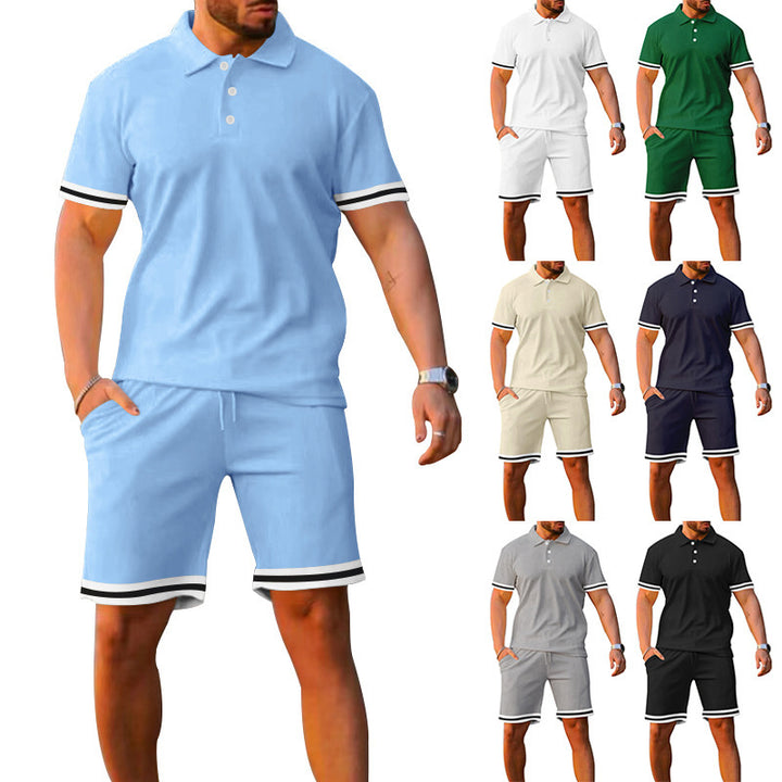 Herren Sportliches Poloshirt und Shorts Set Echoarchiv