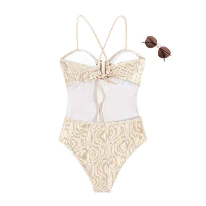 Damen Eleganter Badeanzug mit gerafften Details Echo Archiv