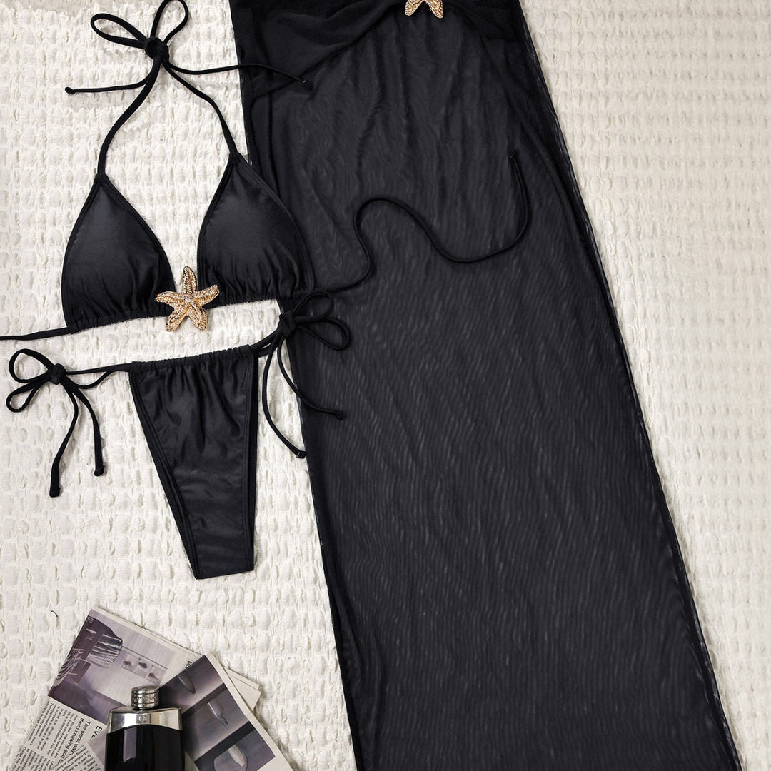 Damen Bikiniset mit transparentem Strandüberwurf Echo Archiv
