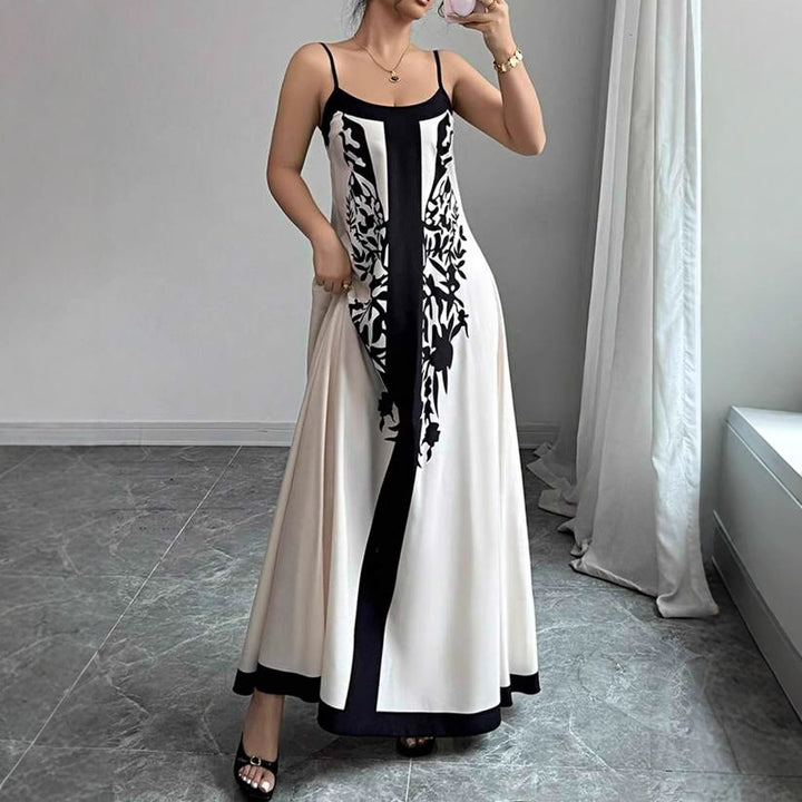 Damen Maxikleid mit floralem Design und seitlichen Schlitzen Echo Archiv